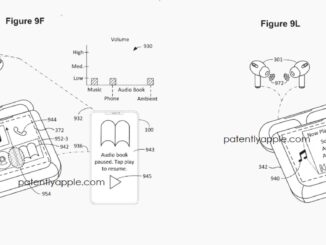Apple AirPods touchscreen case patent images showing how the case might operate