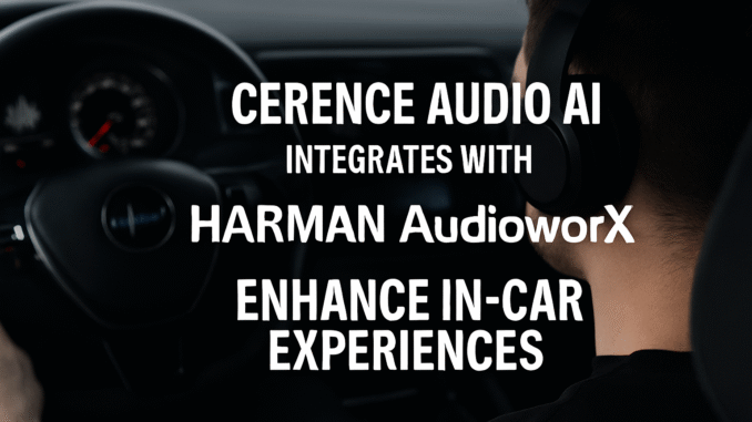 Cerence AI Partners With HARMAN to Enhance Vehicle Audio and Cerence AI Partners With HARMAN to Enhance Vehicle Audio and Safety...