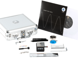 Clearaudio Mini Toolkit with the tools spread out in front of the closed case
