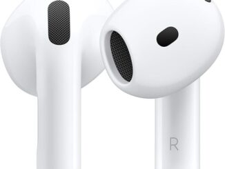 Apple AirPods 4 wireless earbuds shown on a white background